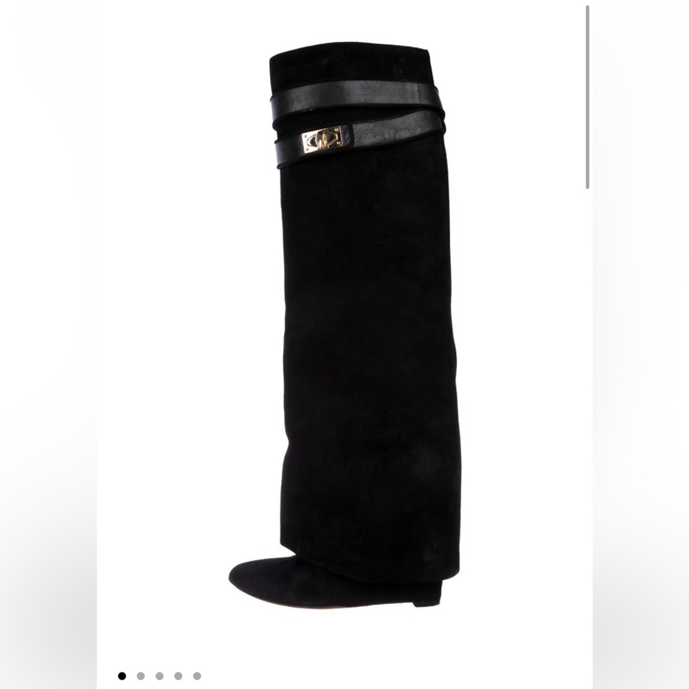 Givenchy Black Suede Knee-High Boots
